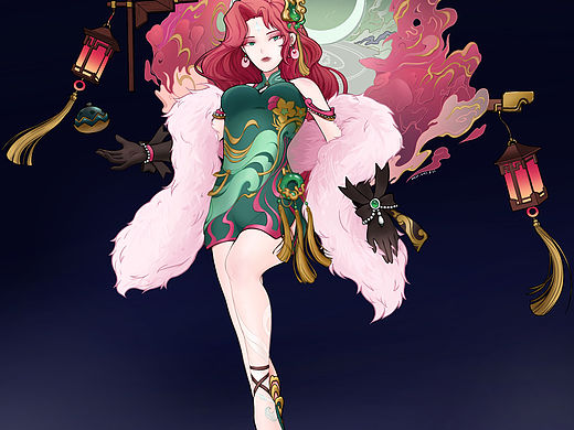 海月·浮夢羅煙（個人主頁-ZNTA0NTE2Njg=） - 創(chuàng)作習作 - 站酷設計師河貍wang原創(chuàng)素材 - 站酷ZCOOL