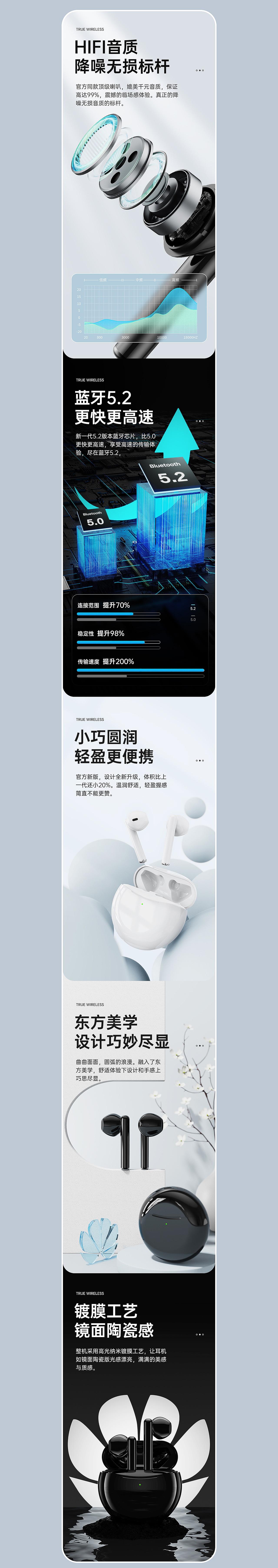 蓝牙耳机/骨传导详情页x3