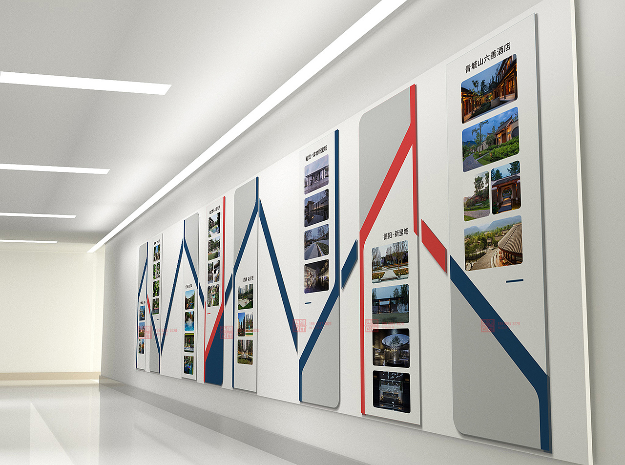 景观公司文化墙 公司文化墙设计 公司形象墙设计 _西蜀设计-站酷zcool