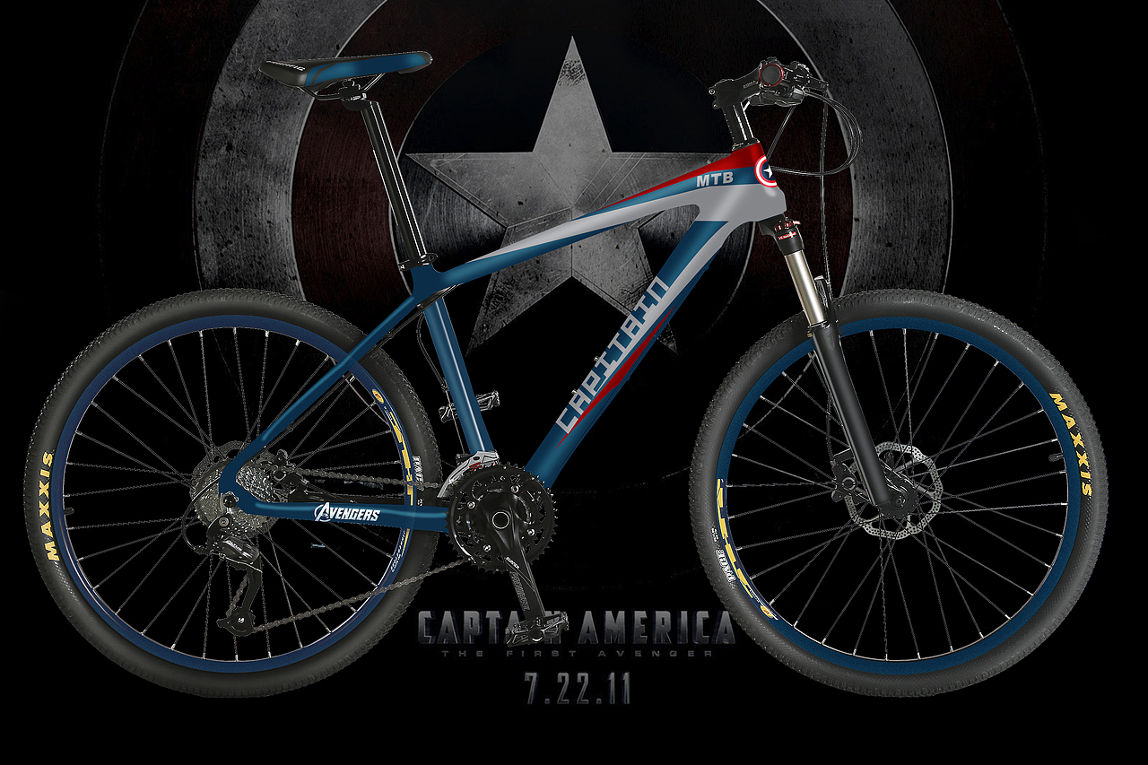 两款超级英雄自行车贴花设计