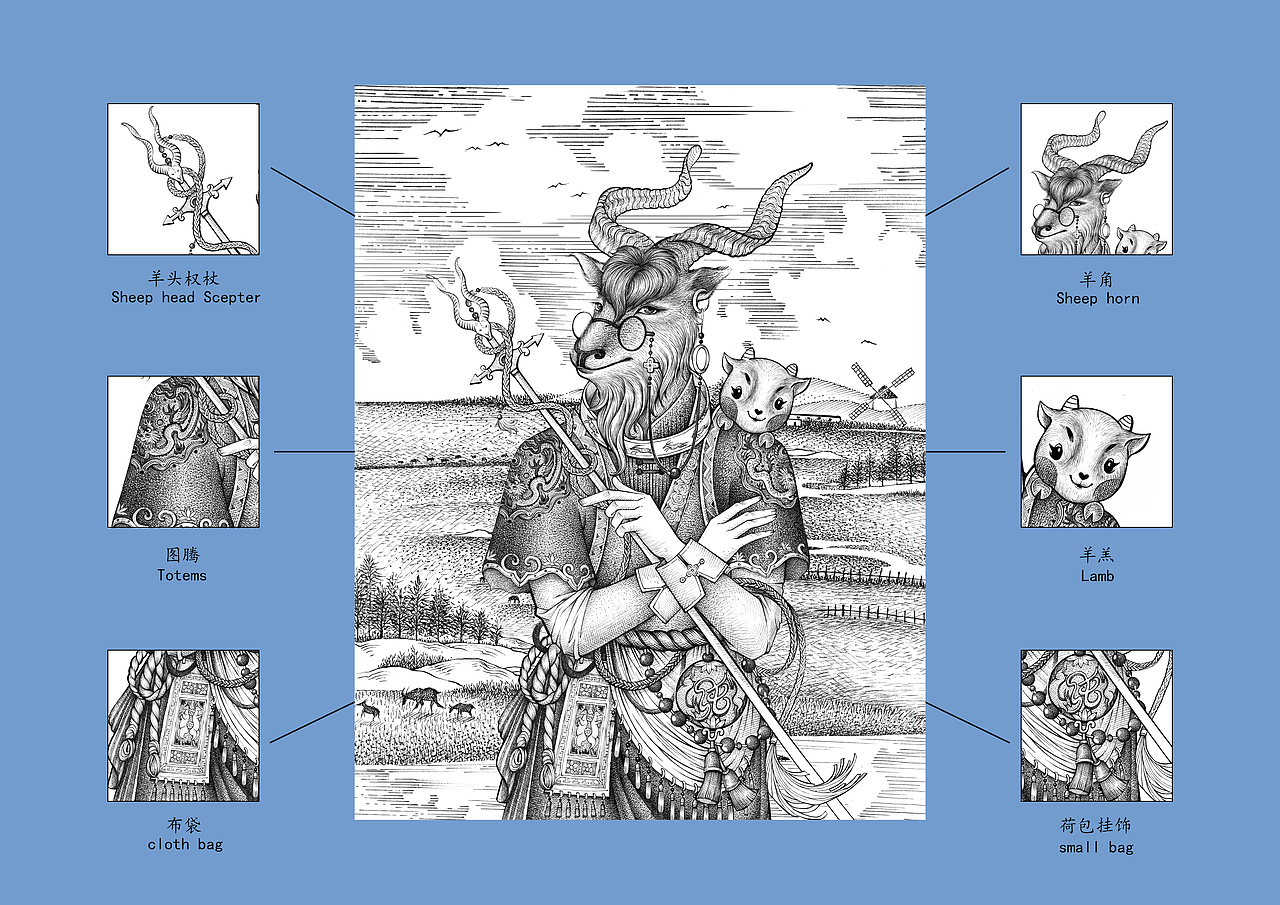 卓牧纯羊奶包装插画设计（图ZMjY2MjcxNTIw） - 商业插画 - 站酷设计师张贇ILLUSTRATION原创素材 - 站酷ZCOOL