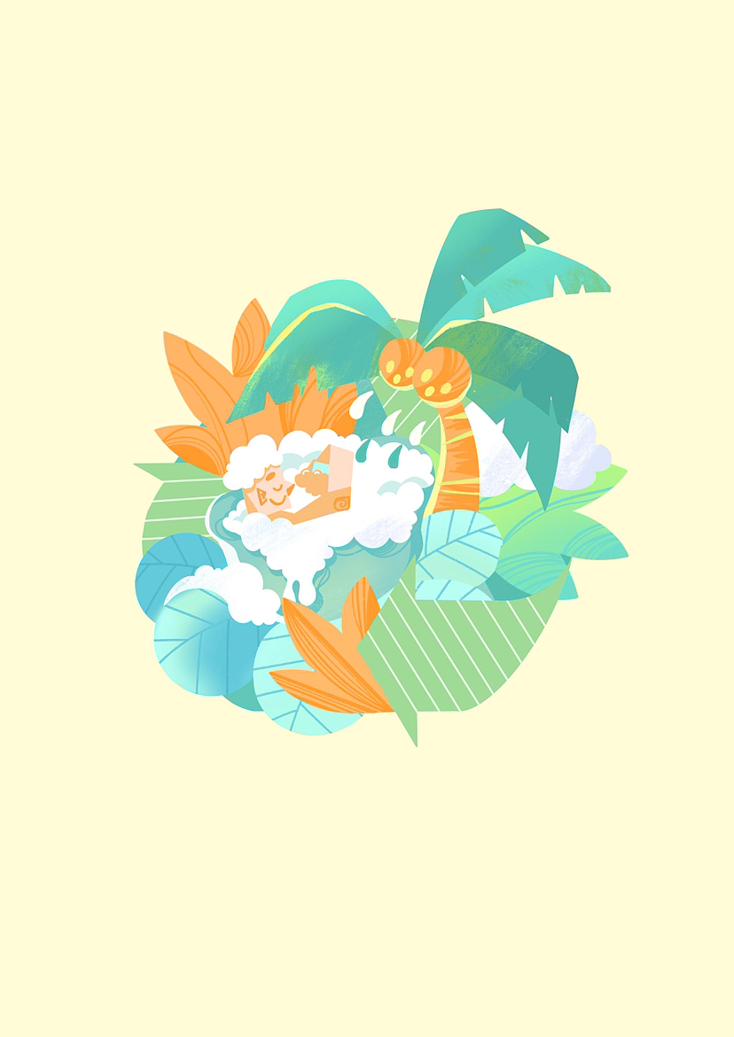 循环主题插图/扁平风