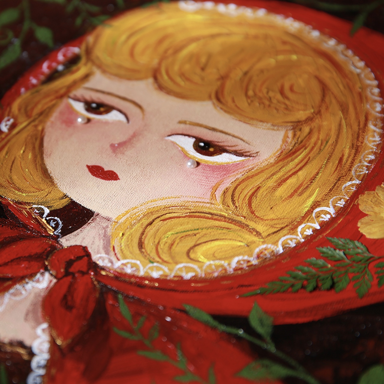 泽衫原创插画丙烯画女孩创意绘画手绘