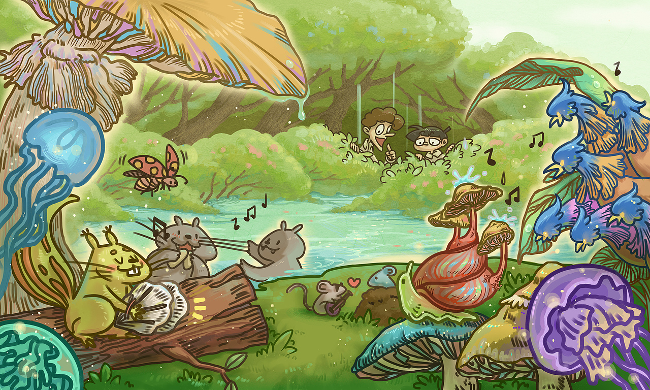 《声之伴》绘本插画 毕设作品