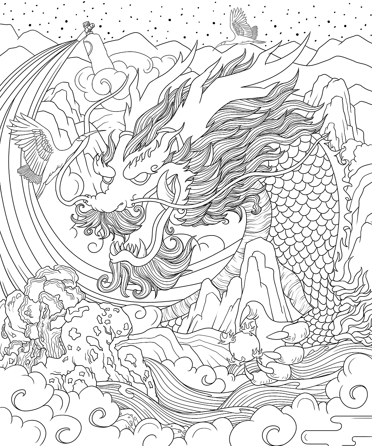 国潮十二生肖插画