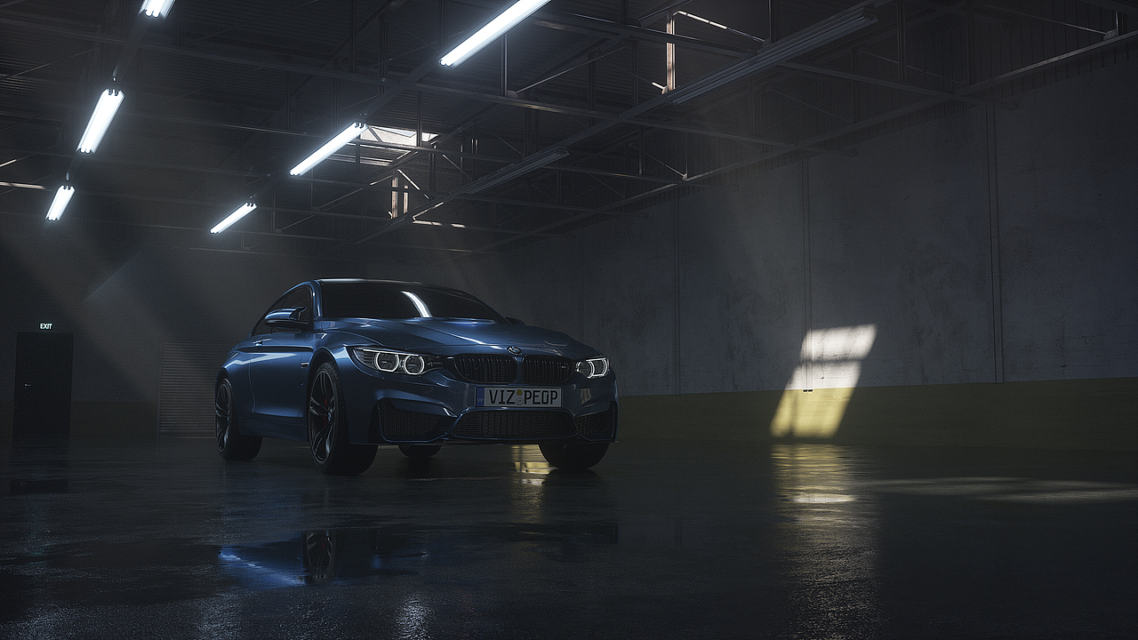 BMW M4 Octane Render_easy寰站酷ZCOOL