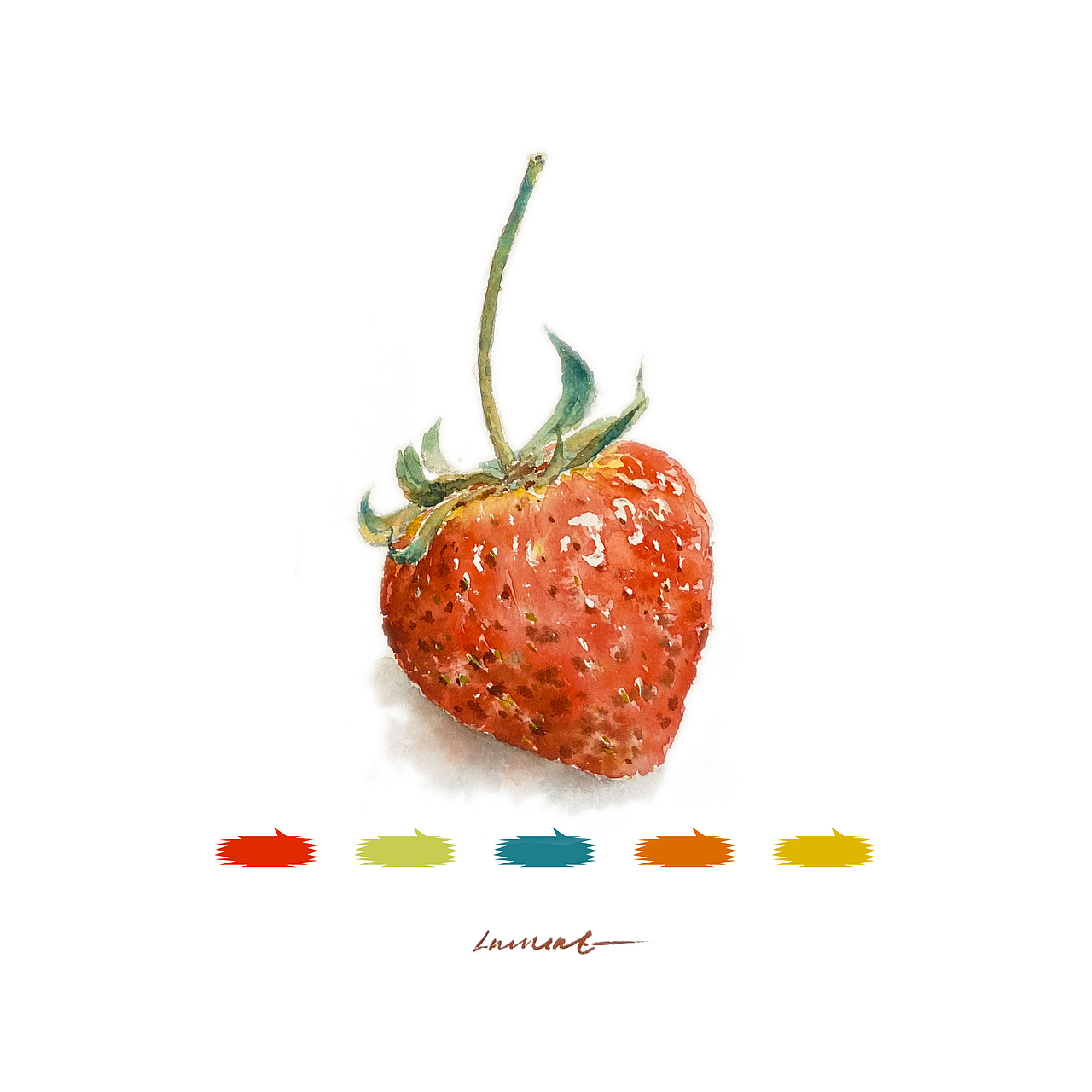 水彩美食水果水彩水果绘画