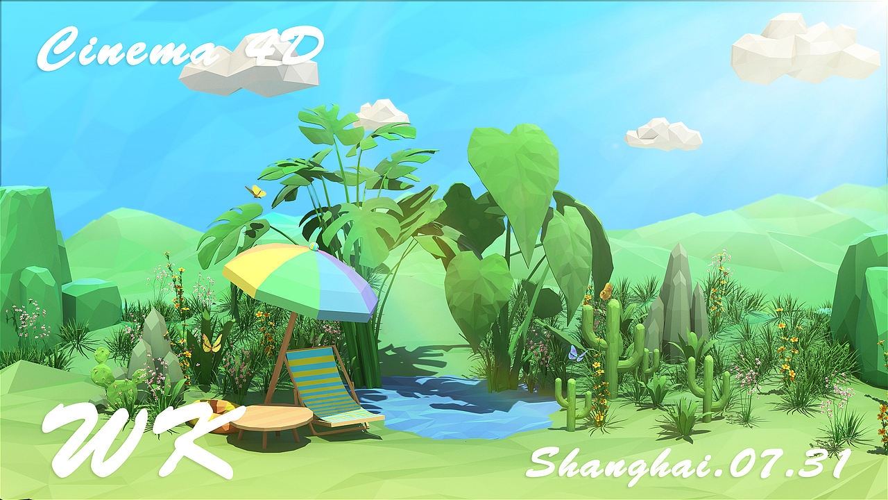 C4D三维场景渲染