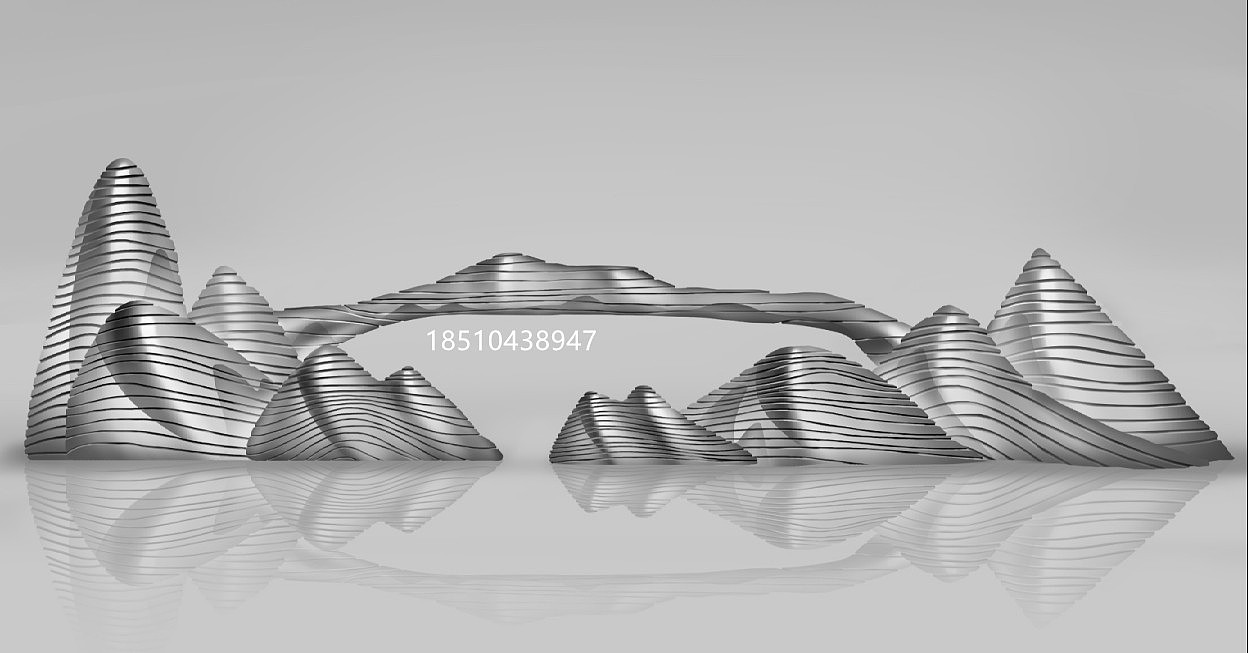 高山流水雕塑设计