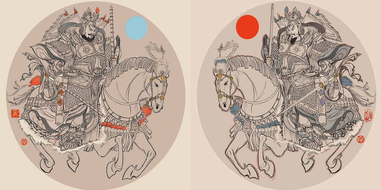 新年新气象新门神（图ZMzIyNDQzMjY4） - 商业插画 - 站酷设计师中国传统武将绘本原创素材 - 站酷ZCOOL