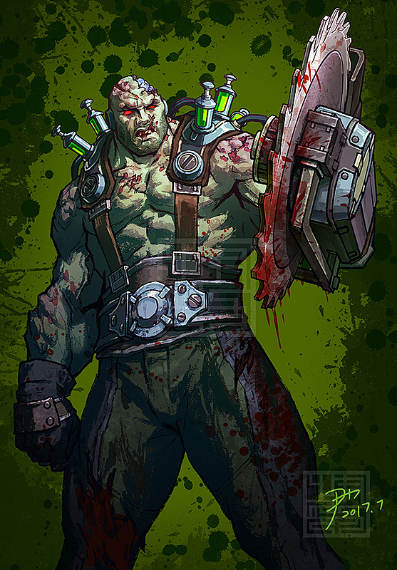 游戏角色原画 美漫风格僵尸游戏