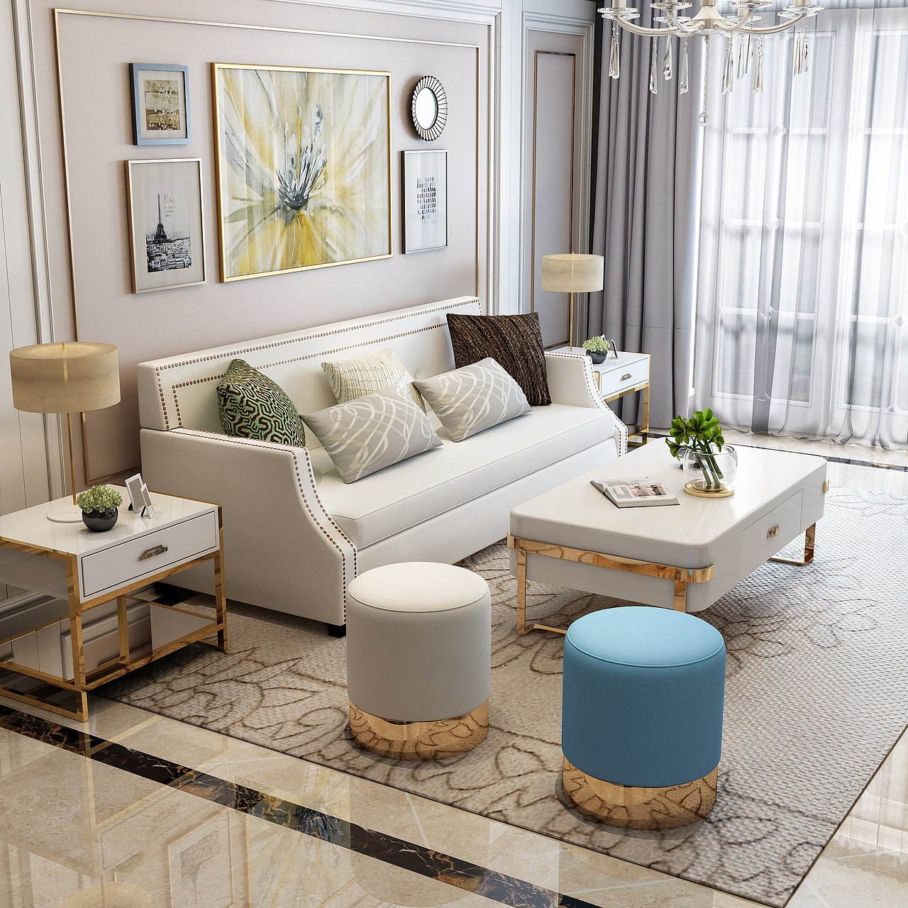 客厅效果图（图ZMTI0OTMyNzYw） - 其他三维 - 站酷设计师七夜灬原创素材 - 站酷ZCOOL