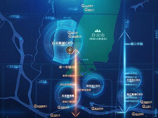 广州市区位地图设计