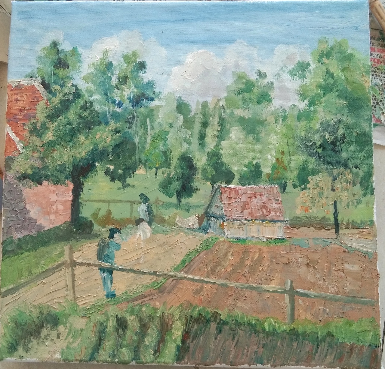 这一幅同样临摹大师的画作