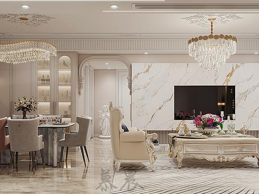 90㎡浪漫法式风格家居|格调温馨