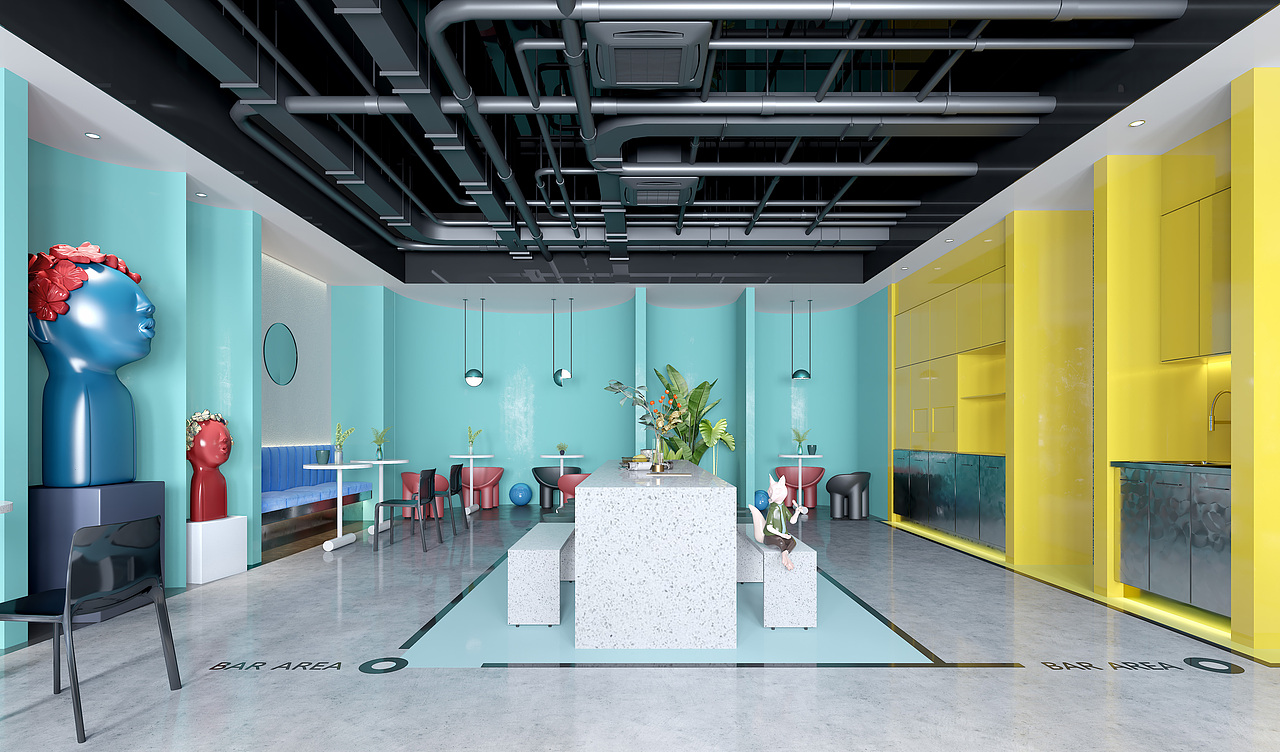 广州从化COLOR奶茶店（图ZMjA0NzEwMzI0） - 家装设计 - 站酷设计师房亿元原创素材 - 站酷ZCOOL