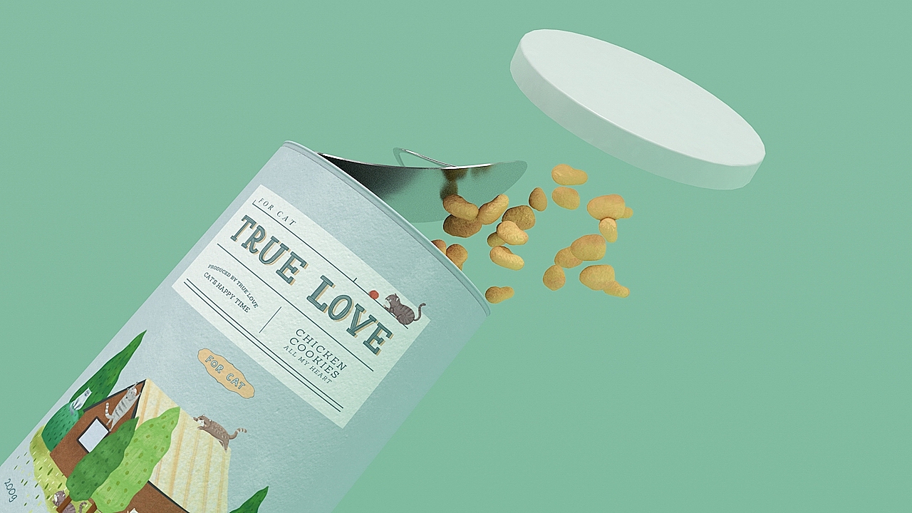「 TRUE LOVE猫粮品牌」金质营养 · 承载全方位的呵护 ​​（图ZODE1MTk0NTI=） - 包装 - 站酷设计师你好大海品牌设计原创素材 - 站酷ZCOOL