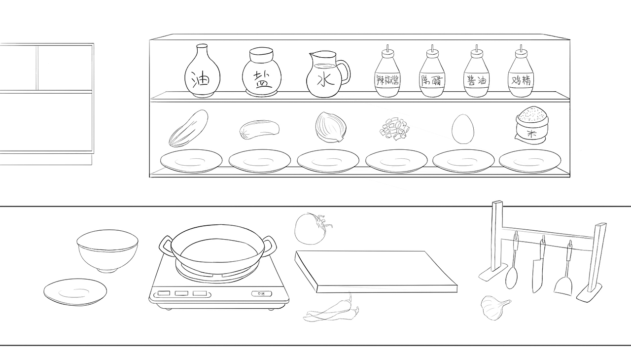 烹饪游戏原创界面场景UI