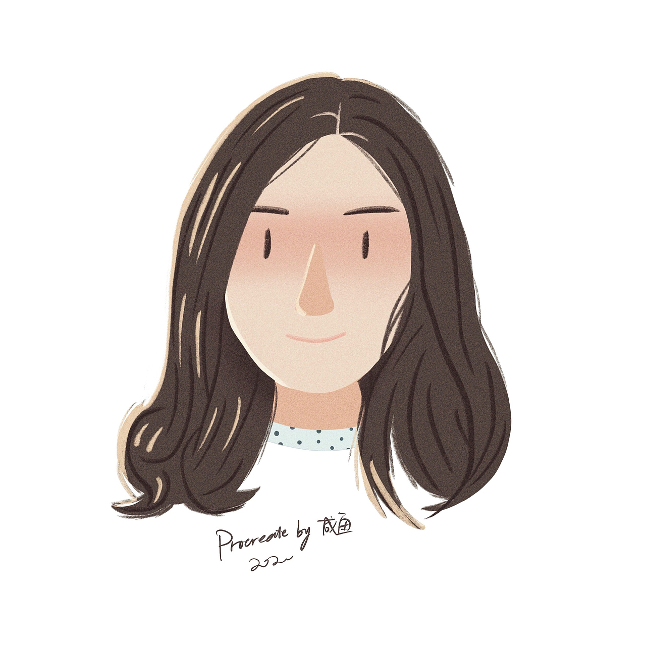 iPad Procreate头像插画练习（图ZMjAyODQ3NjI4） - 创作习作 - 站酷设计师不当咸鱼的咸鱼原创素材 - 站酷ZCOOL