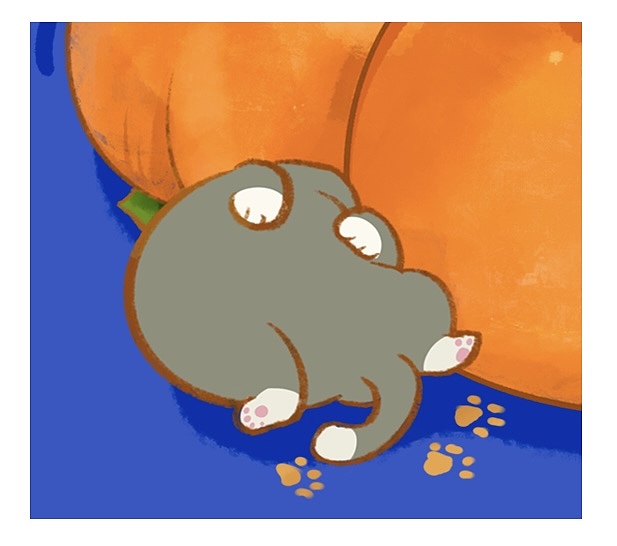 万柿如意|猫咪原创插画