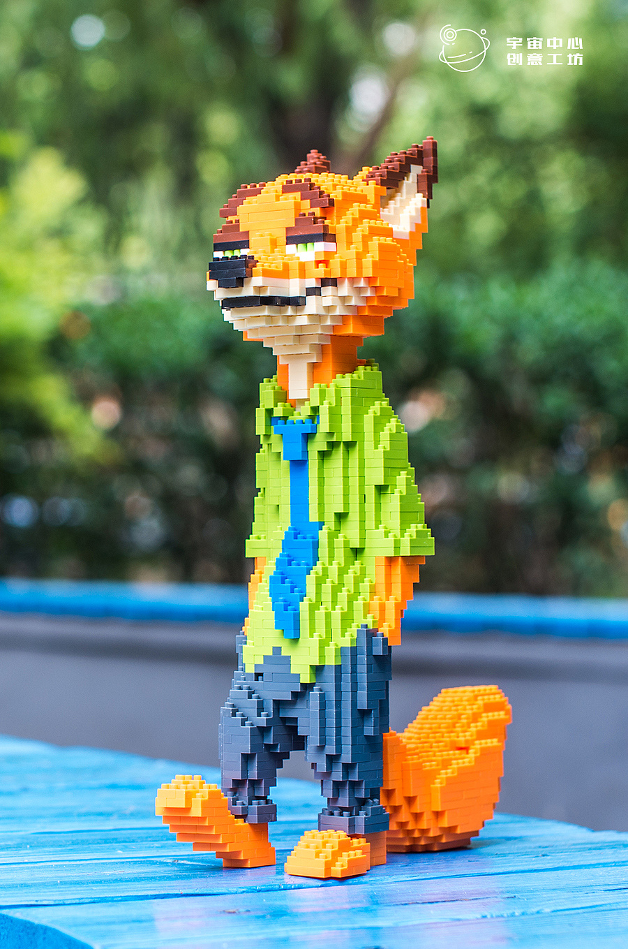 疯狂动物城狐尼克微积木颗粒造型设计