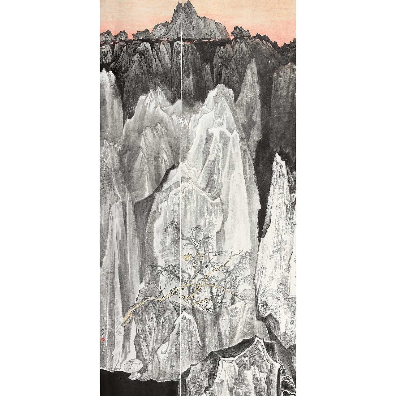 国画创作【云南石林】