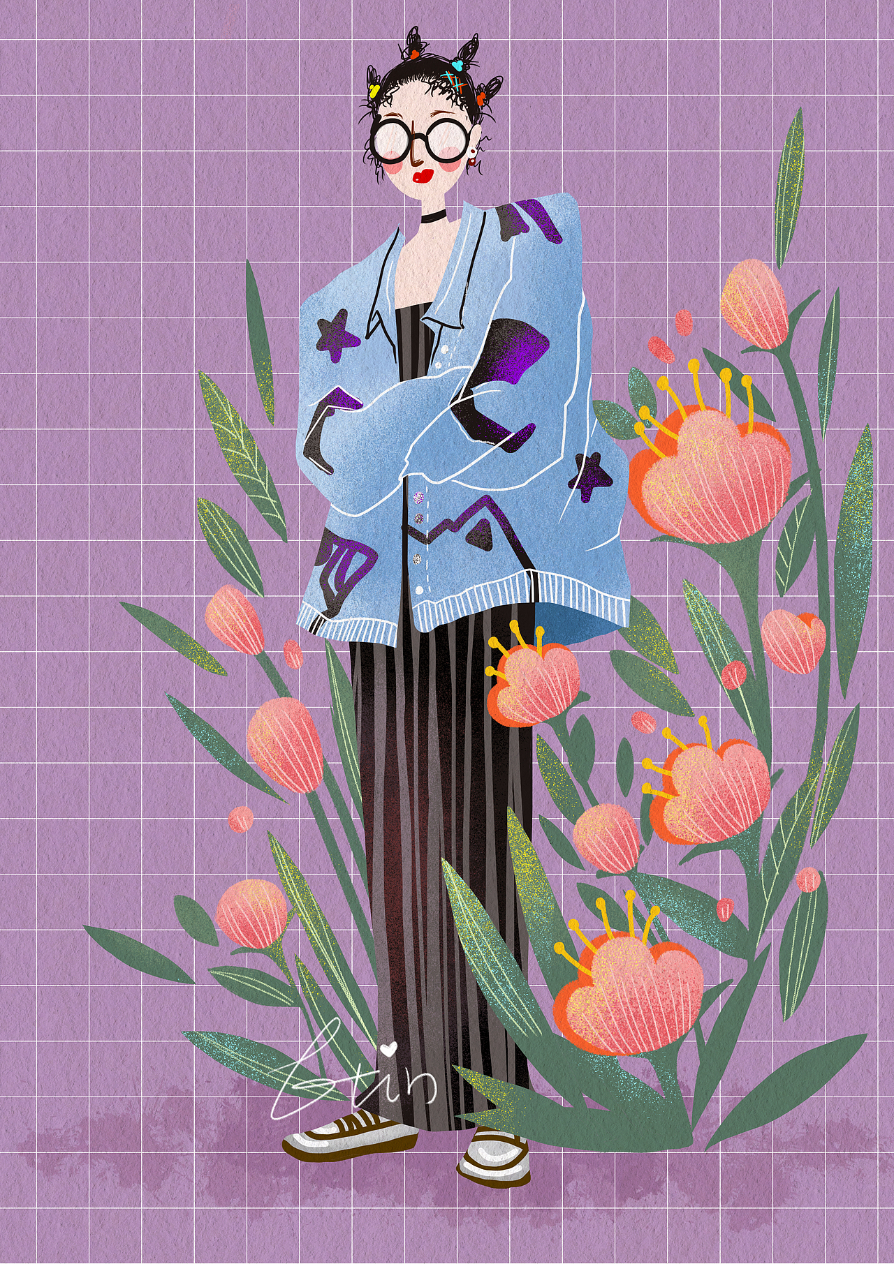 ETIN插画 | 奇奇怪怪的女孩系列......