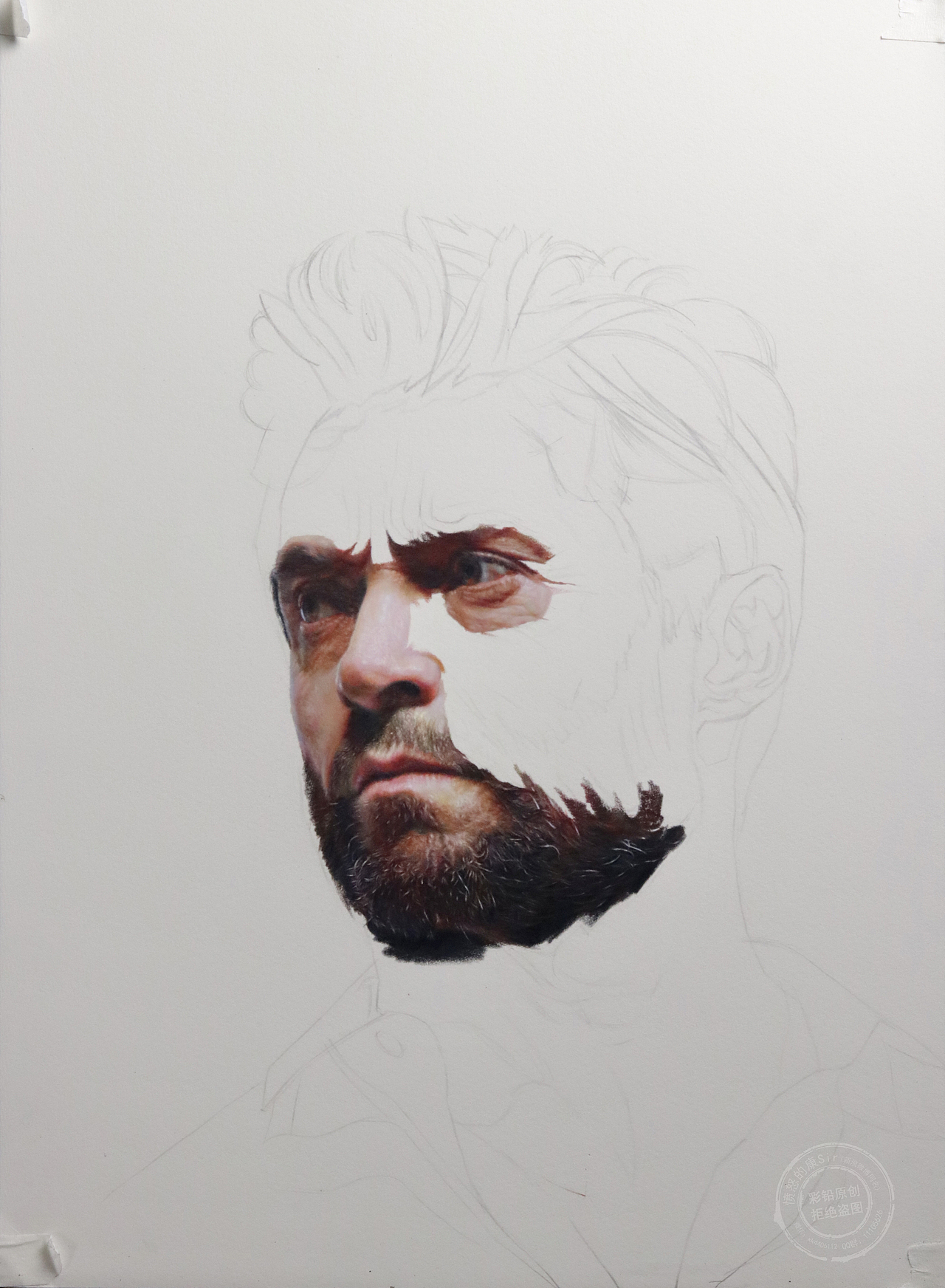 彩铅手绘休杰克曼