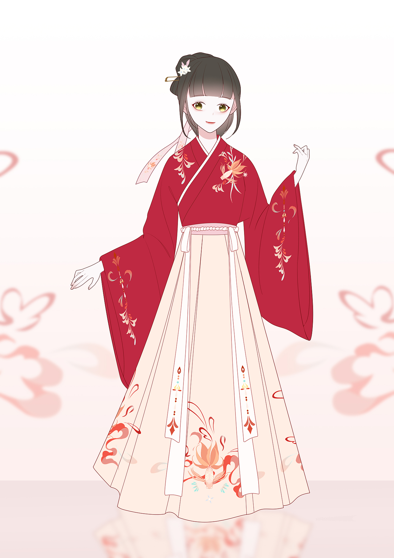 漢服設(shè)計之【交領(lǐng)齊腰襦裙】——玉滿堂（圖ZMTg0MTczMDA4） - 其他服裝 - 站酷設(shè)計師桃吃吃原創(chuàng)素材 - 站酷ZCOOL