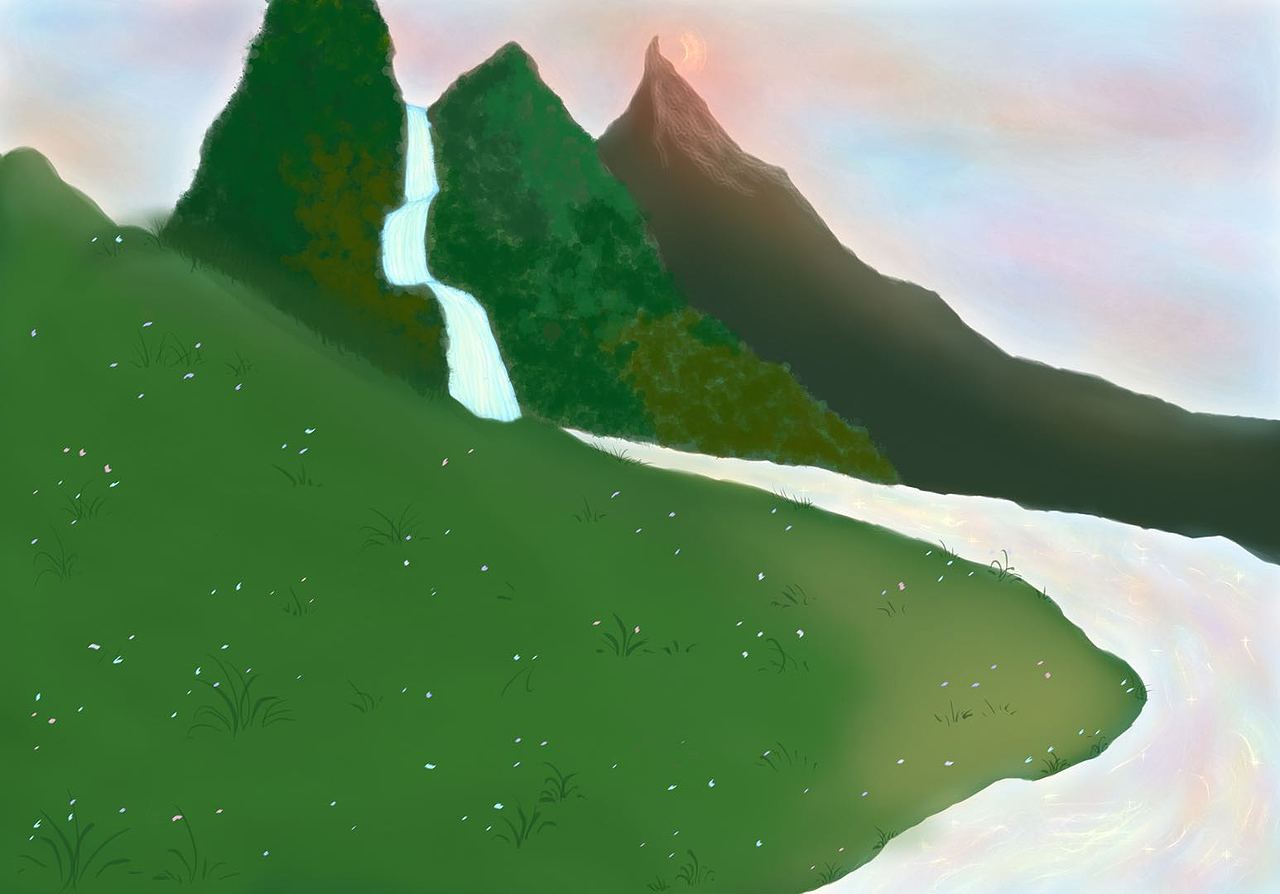 清泉（圖ZMzAzNTQwNzg4） - 藝術插畫 - 站酷設計師千湖原創(chuàng)素材 - 站酷ZCOOL
