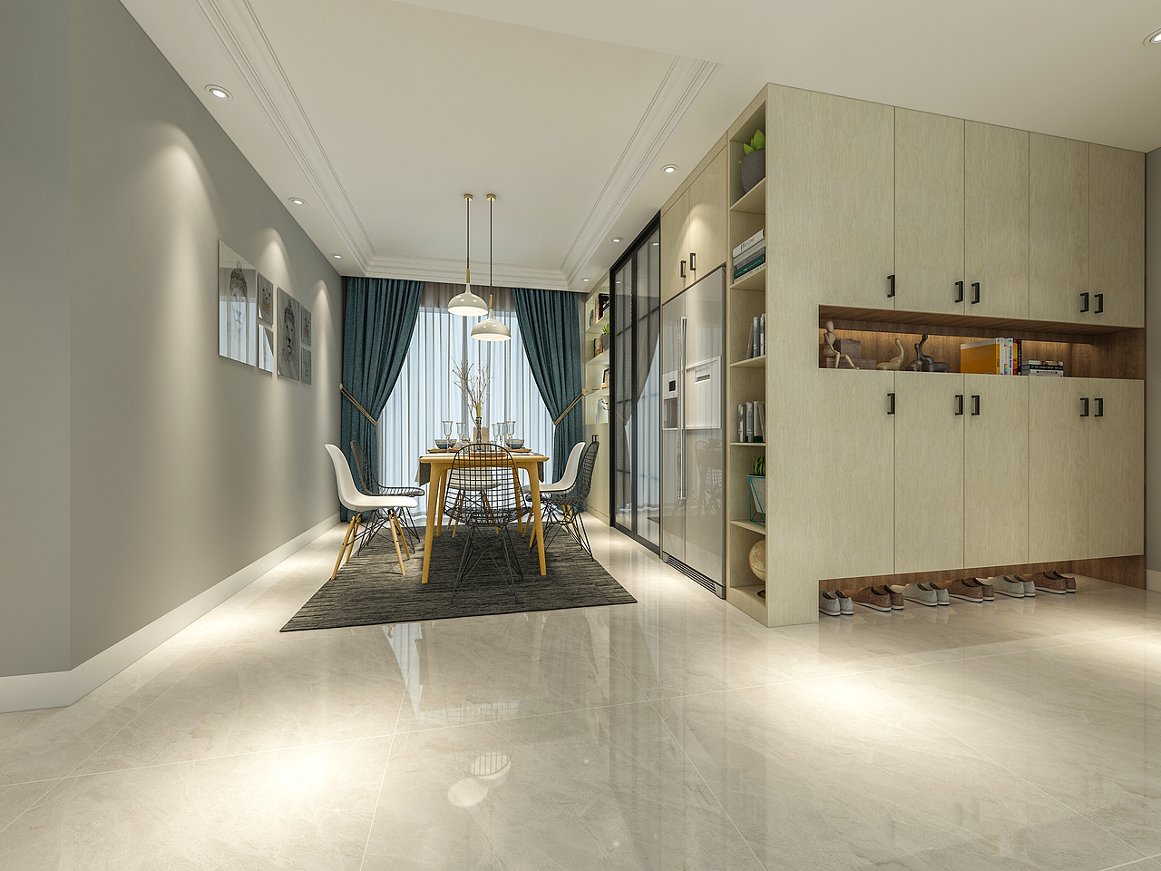 北欧风格浅灰色调家装