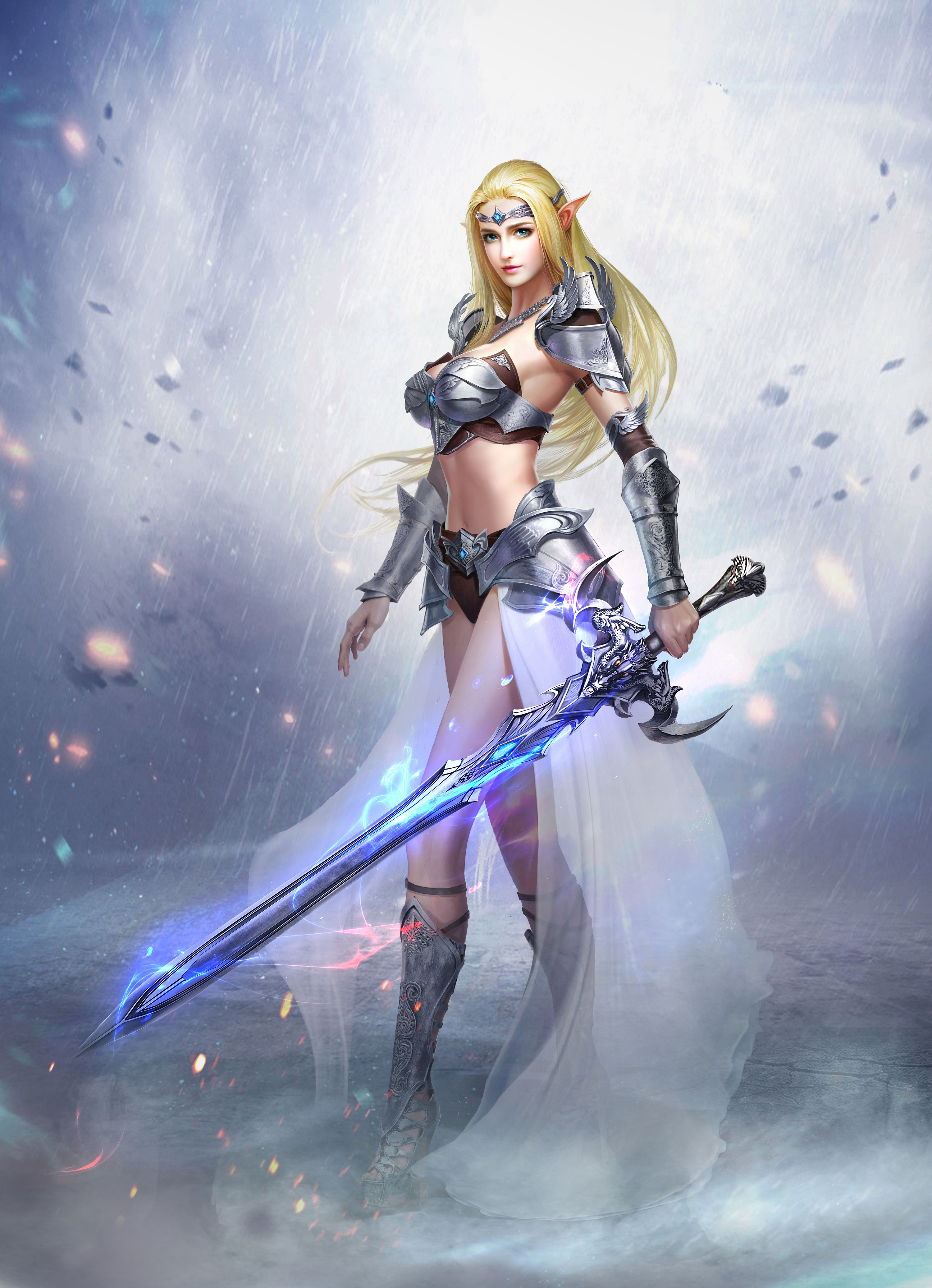 2017年商业图 大天使之剑宣传图|插画|商业插画|影颖cg - 原创作品