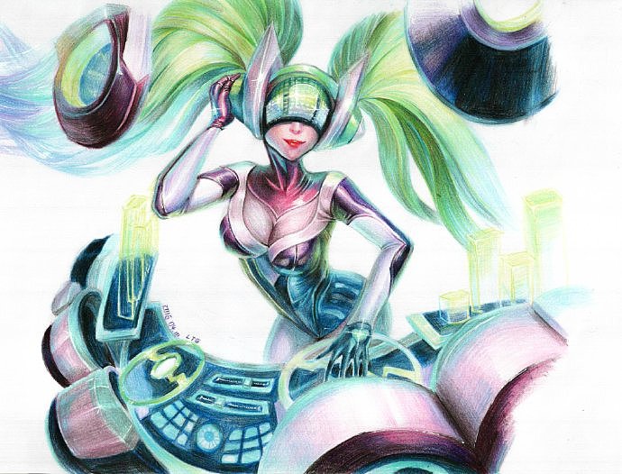 LOL彩铅（图ZNjEwMTA4MzY=） - 游戏原画 - 站酷设计师林彤双_原创素材 - 站酷ZCOOL