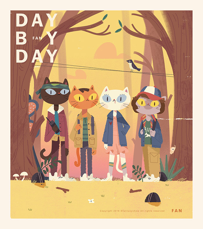 一个人的猫剧场(图ZMTI5MTU4MzUy) - 商业插画 - 站酷设计师饭太稀Fan原创素材 - 站酷ZCOOL