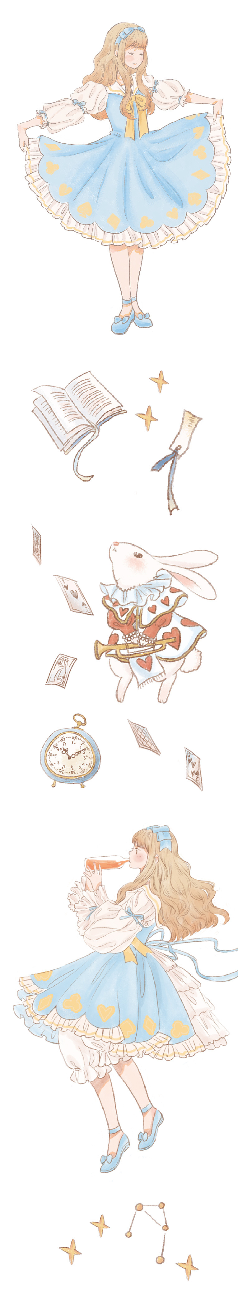 爱丽丝梦游仙境-胶带贴纸本册设计