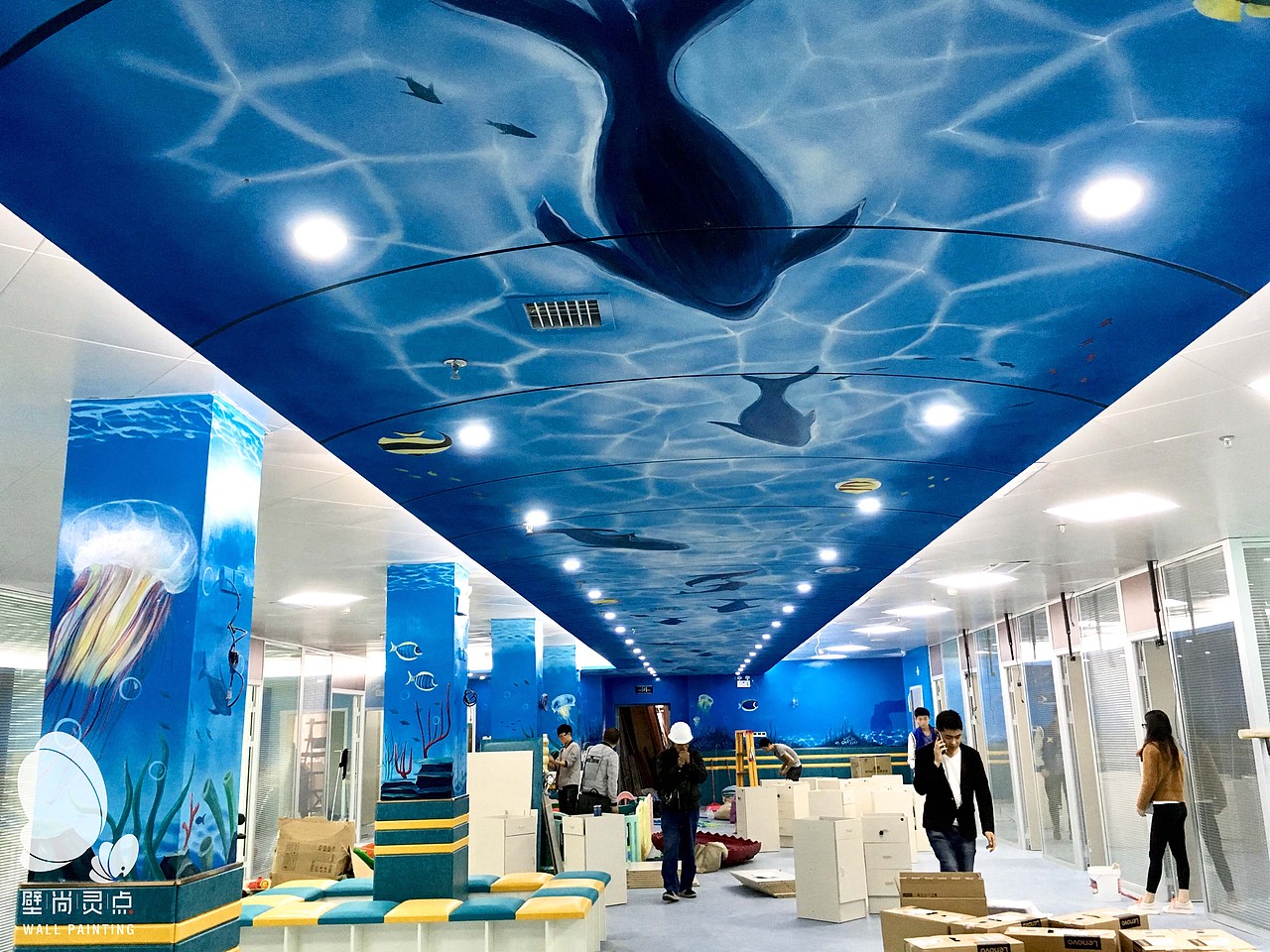 墙绘主题背景手绘（家装背景，工装背景）景点文化打造（图ZMjE1MDc0NDMy） - 新锐潮流插画 - 站酷设计师壁尚手绘贵州墙绘原创素材 - 站酷ZCOOL