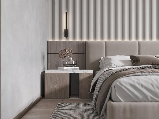 现代高级灰卧室