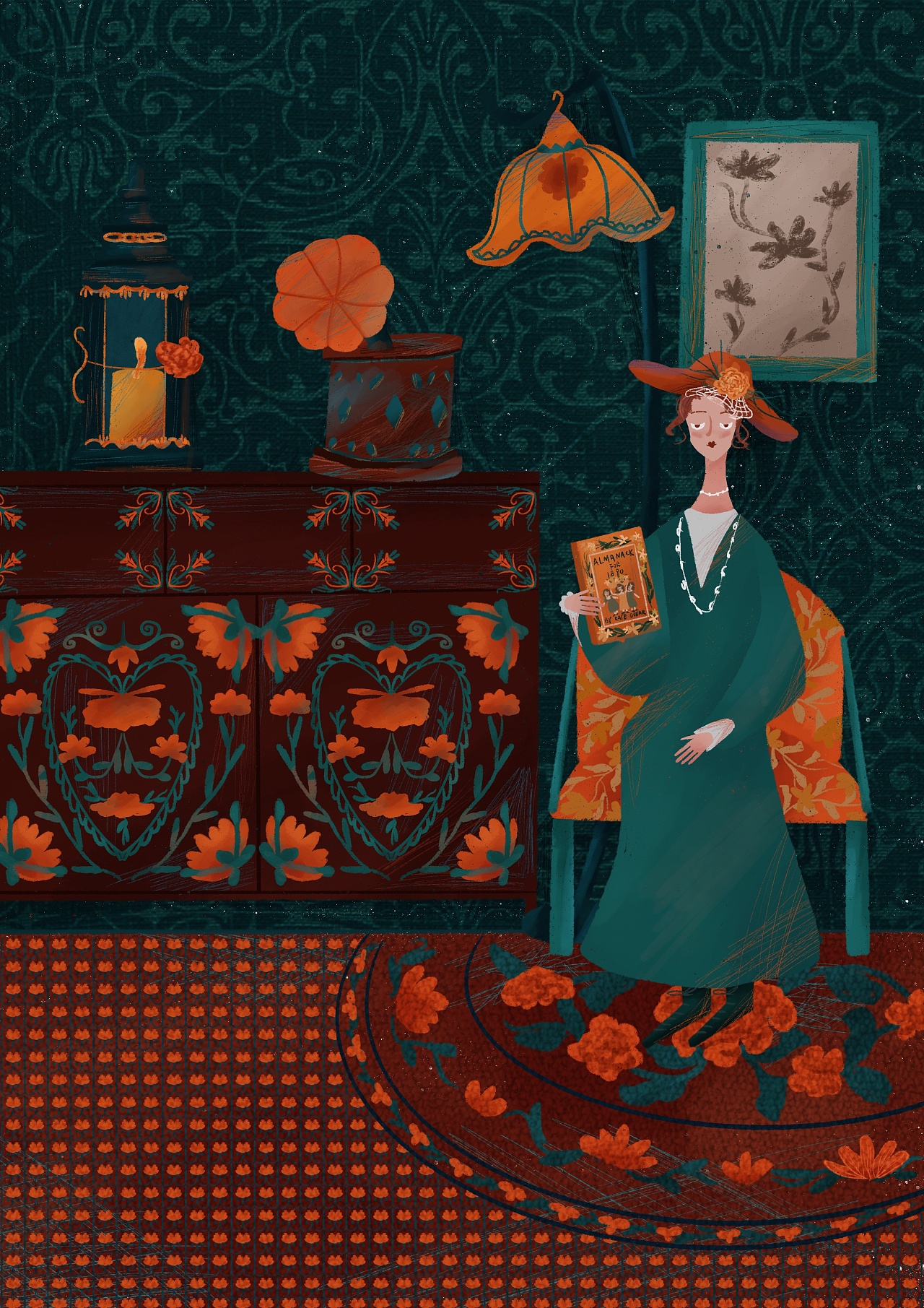 插画//欧式复古