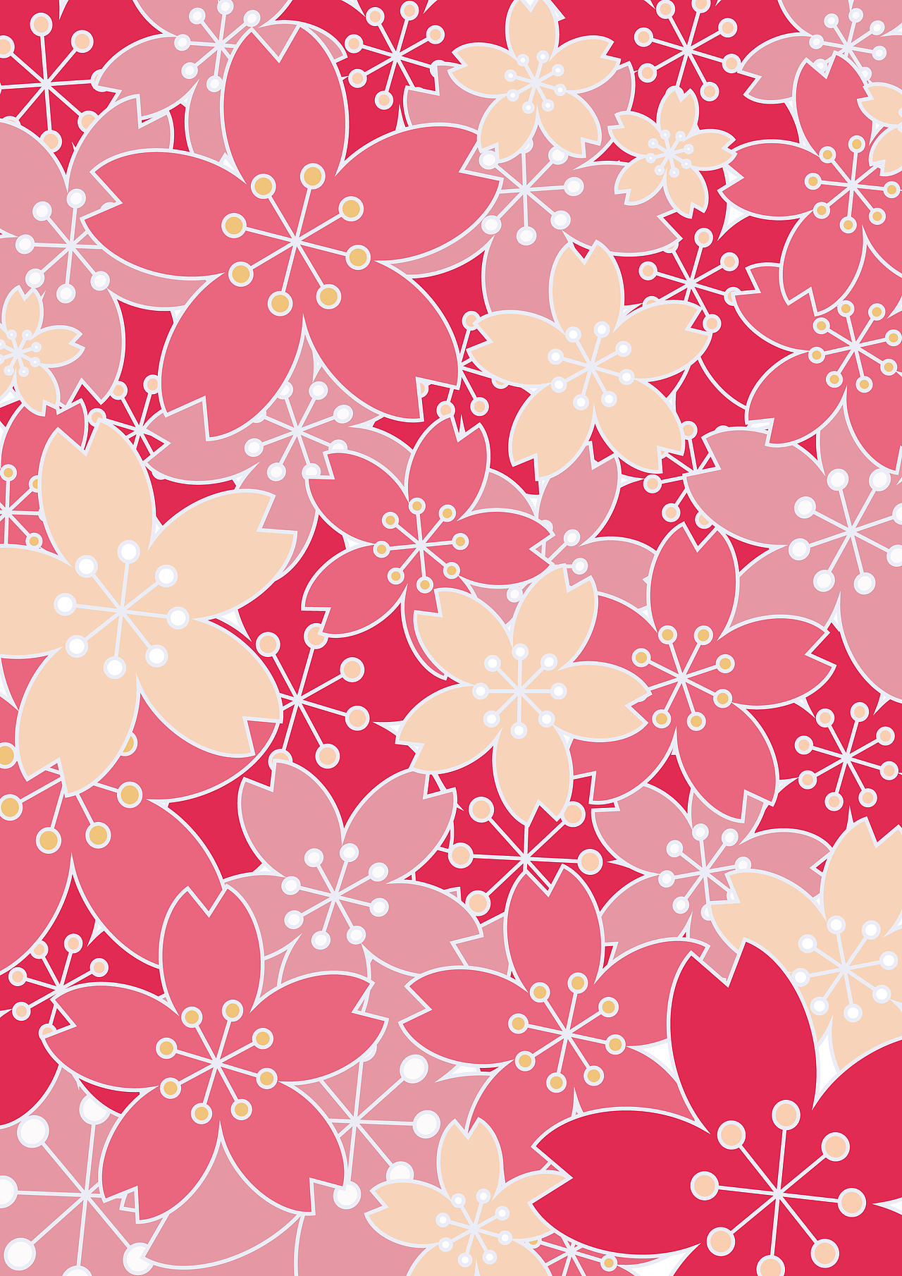 樱花——图形|平面|图案|金鱼阿娅_原创作品-站酷zcool