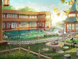 <b class='hightlight'>手绘</b>古风场景