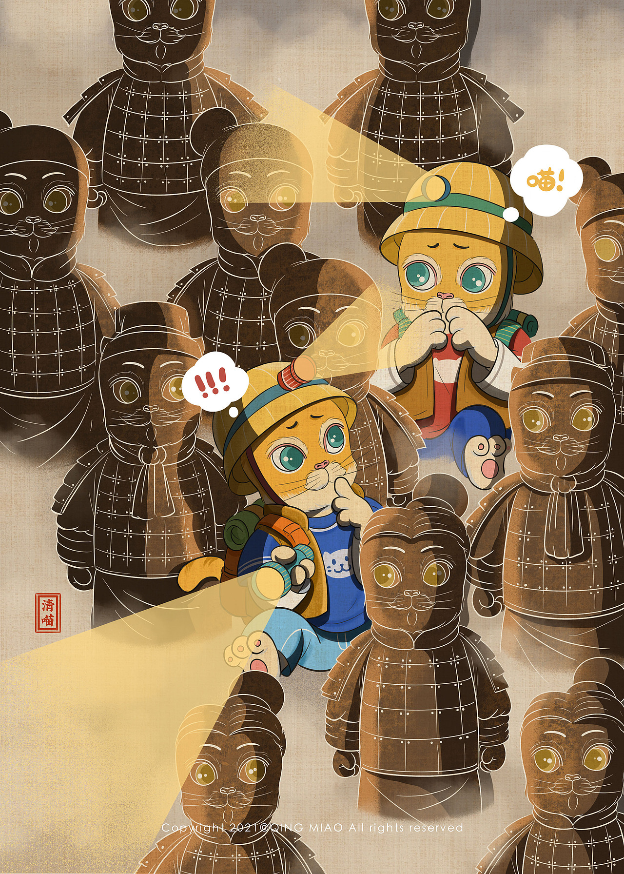 一喵一城系列（一）（图ZMjc5NTIyNTcy） - 创作习作 - 站酷设计师清喵原创素材 - 站酷ZCOOL