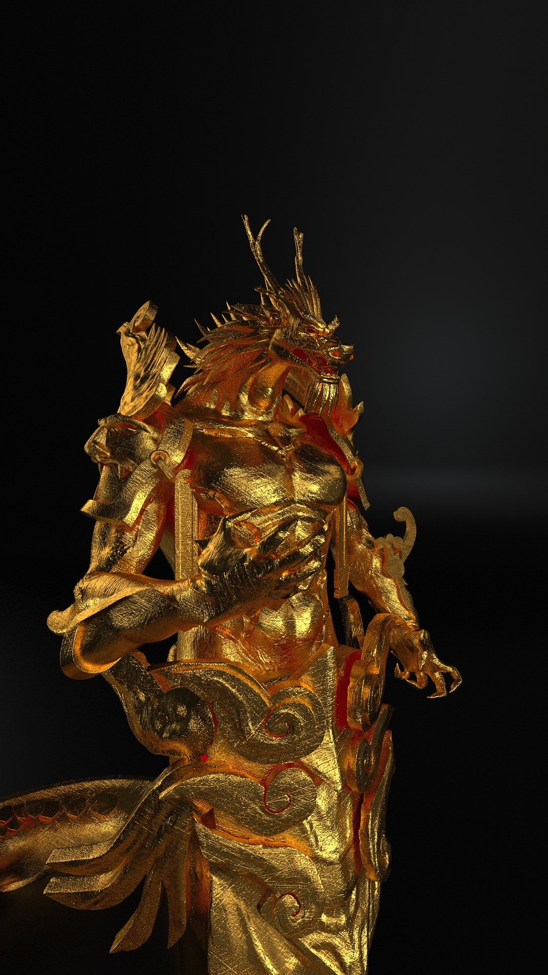 黄金龙,金属材质