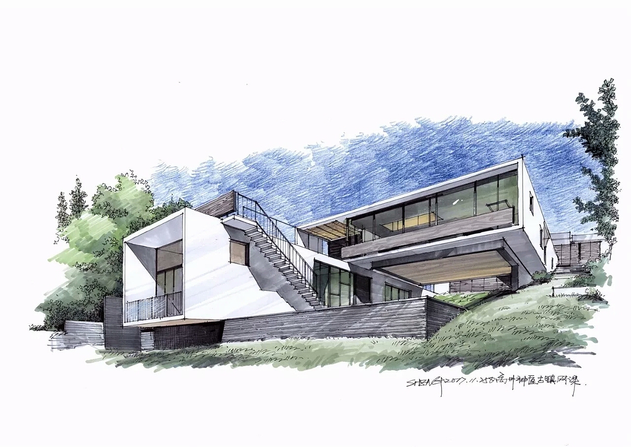 马克笔手绘艺术设计作品（图ZMTAyODM3OTQ4） - 建筑设计 - 站酷设计师手绘艺术设计频道原创素材 - 站酷ZCOOL