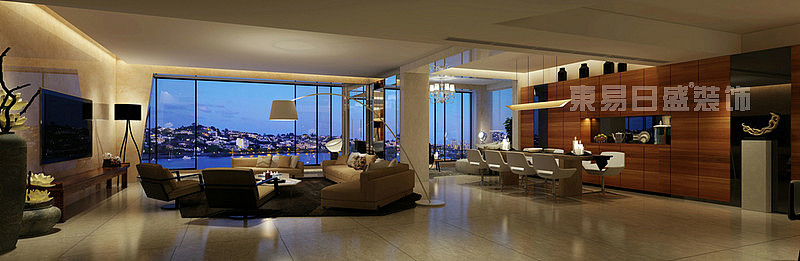 纯水岸 现代风格300平方别墅设计——深圳东易日盛装饰