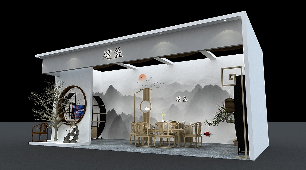 中式风格建盏展位（图ZMTgwNTM3NTY4） - 其他三维 - 站酷设计师艺汇设计原创素材 - 站酷ZCOOL