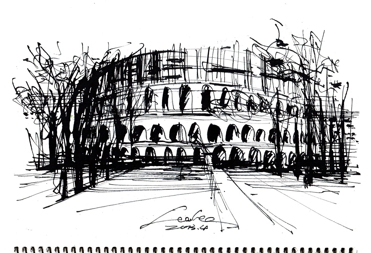 梵蒂冈建筑之行 二（图ZODkzNTYxMg==） - 商业插画 - 站酷设计师LEEZENGRUI原创素材 - 站酷ZCOOL