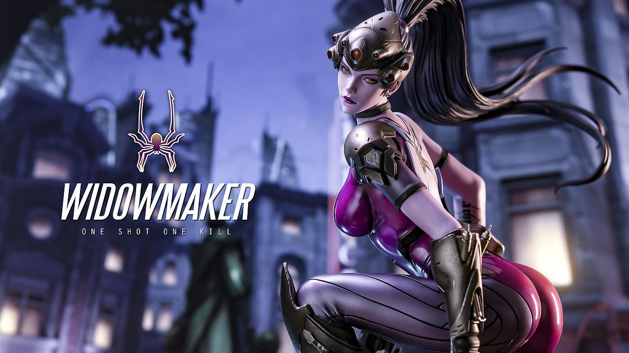 守望先锋黑百合gk雕像