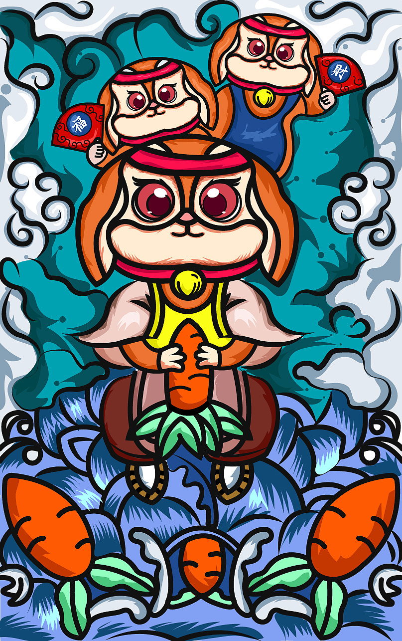 国潮插画|插画|新锐潮流插画|墨染er - 原创作品 - 站酷 (zcool)