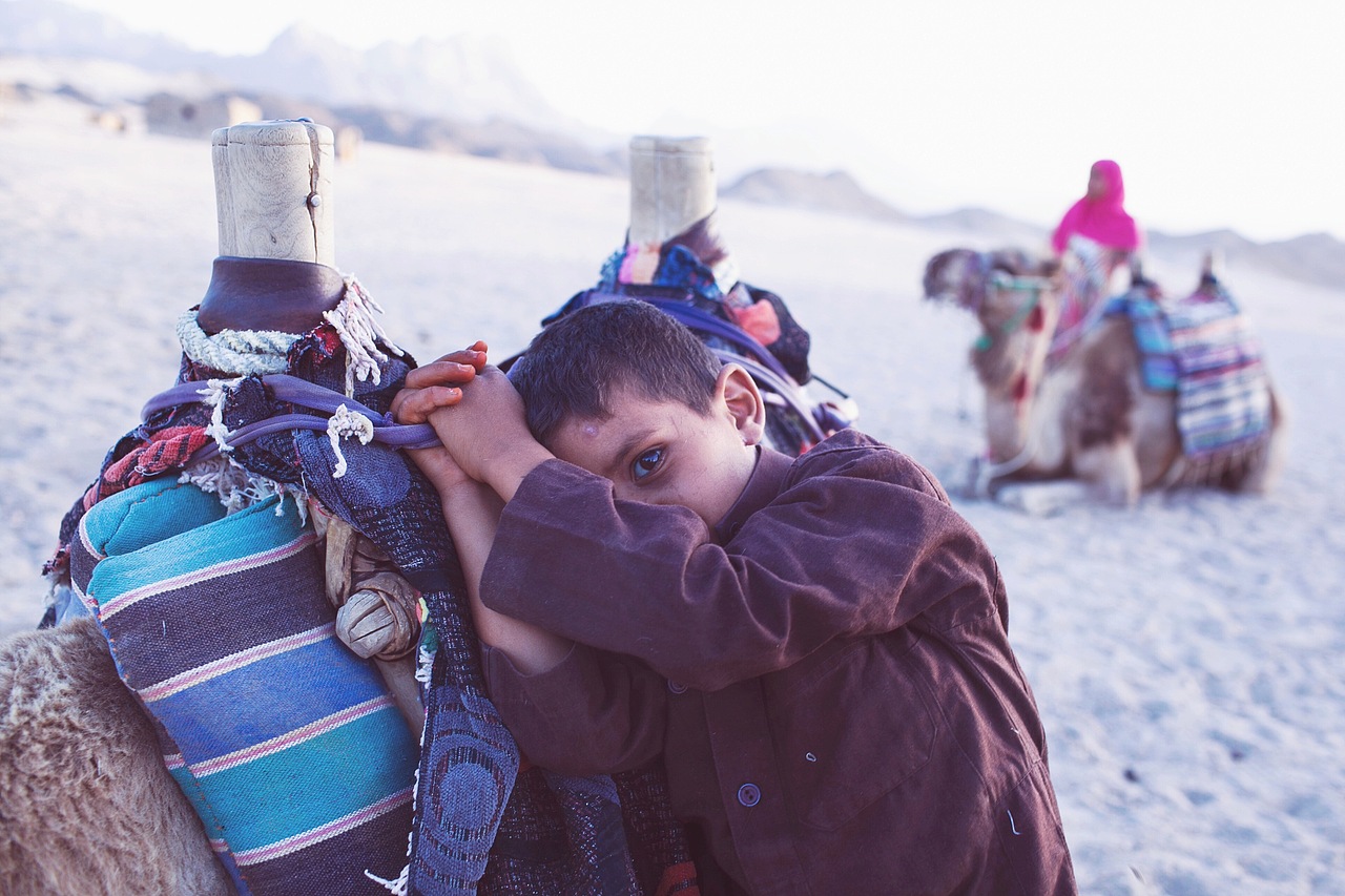 沙漠中的贝都因人