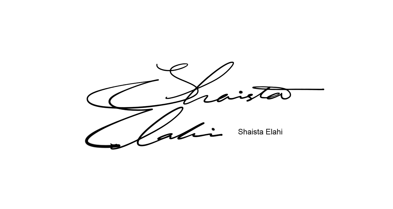 英文签名设计案例丨Shaista Elahi近百种签名设计方案